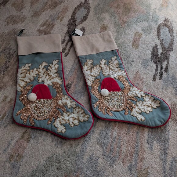 PIER 1 EMBROIDERER CHRISTMAS STOCKING - Picture 3 of 3